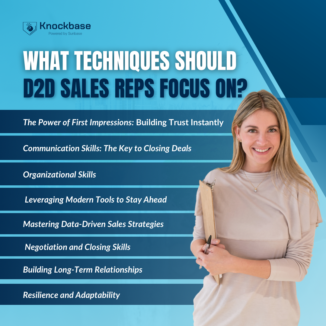 What Techniques Should D2D Sales Reps Focus On?