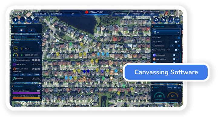 Knockbase Door-to-Door Canvassing Software Pins
