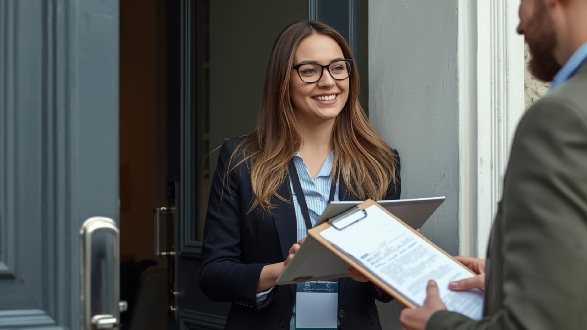 door-to-door salesperson 