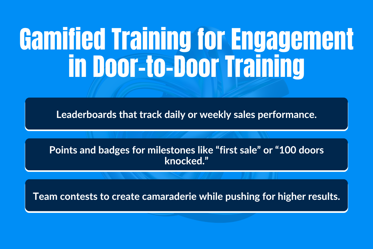 Gamified Training for Engagement in Door-to-Door Training
