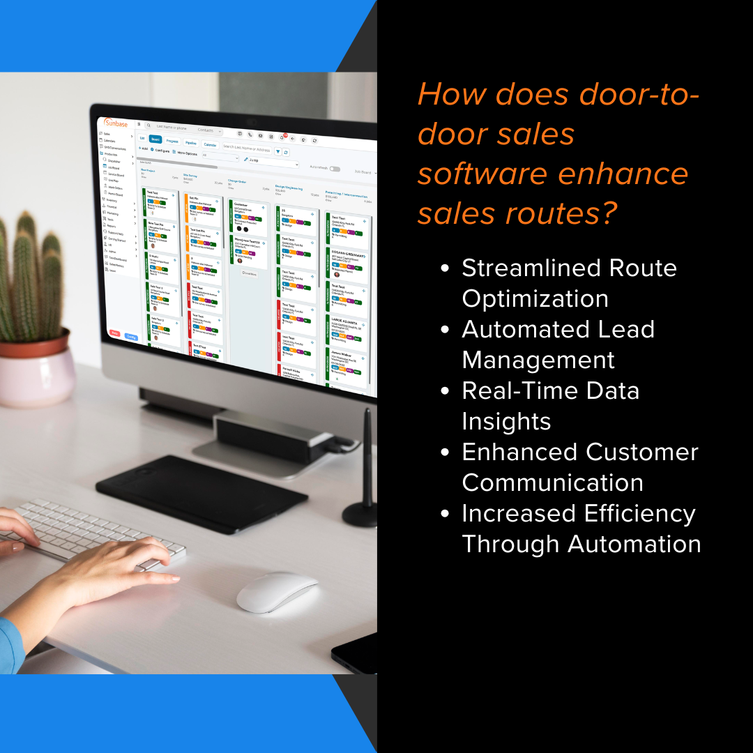 How does door-to-door sales software enhance sales routes