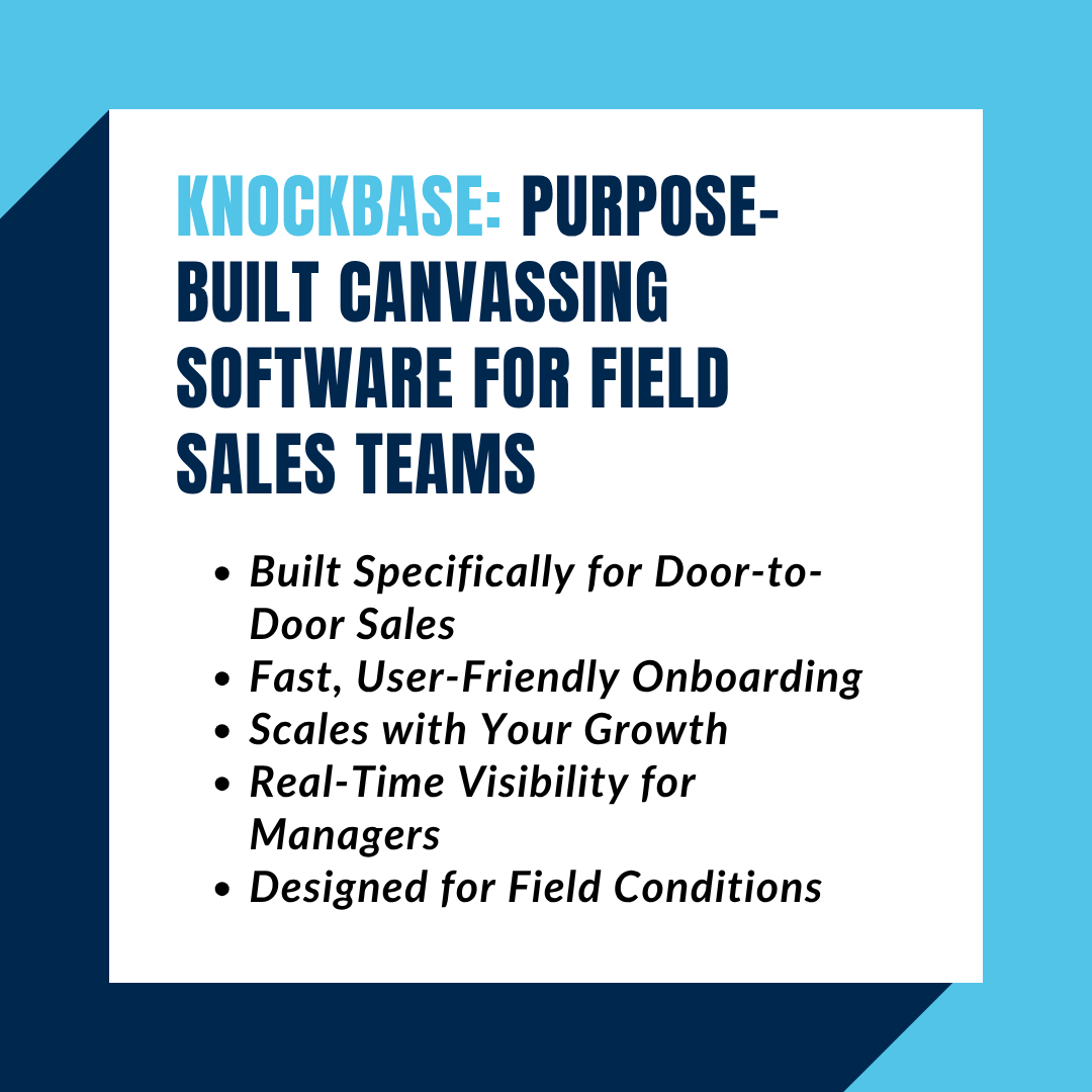 Knockbase: Purpose-Built Canvassing Software for Field Sales Teams