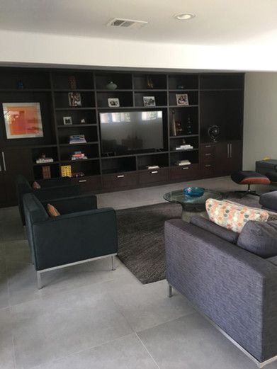 Living Room with Large Cabinet