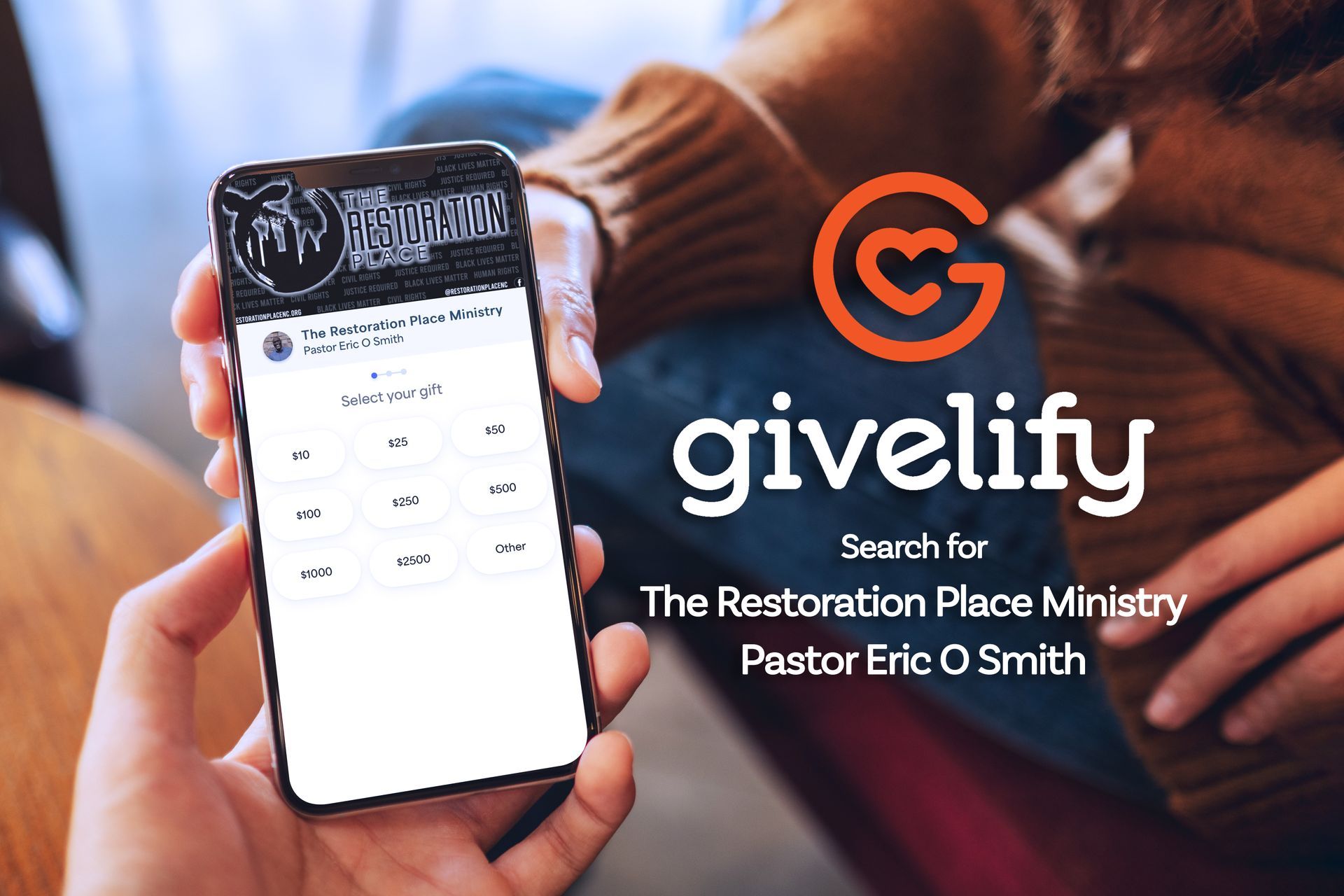 a person is holding a cell phone in their hand.