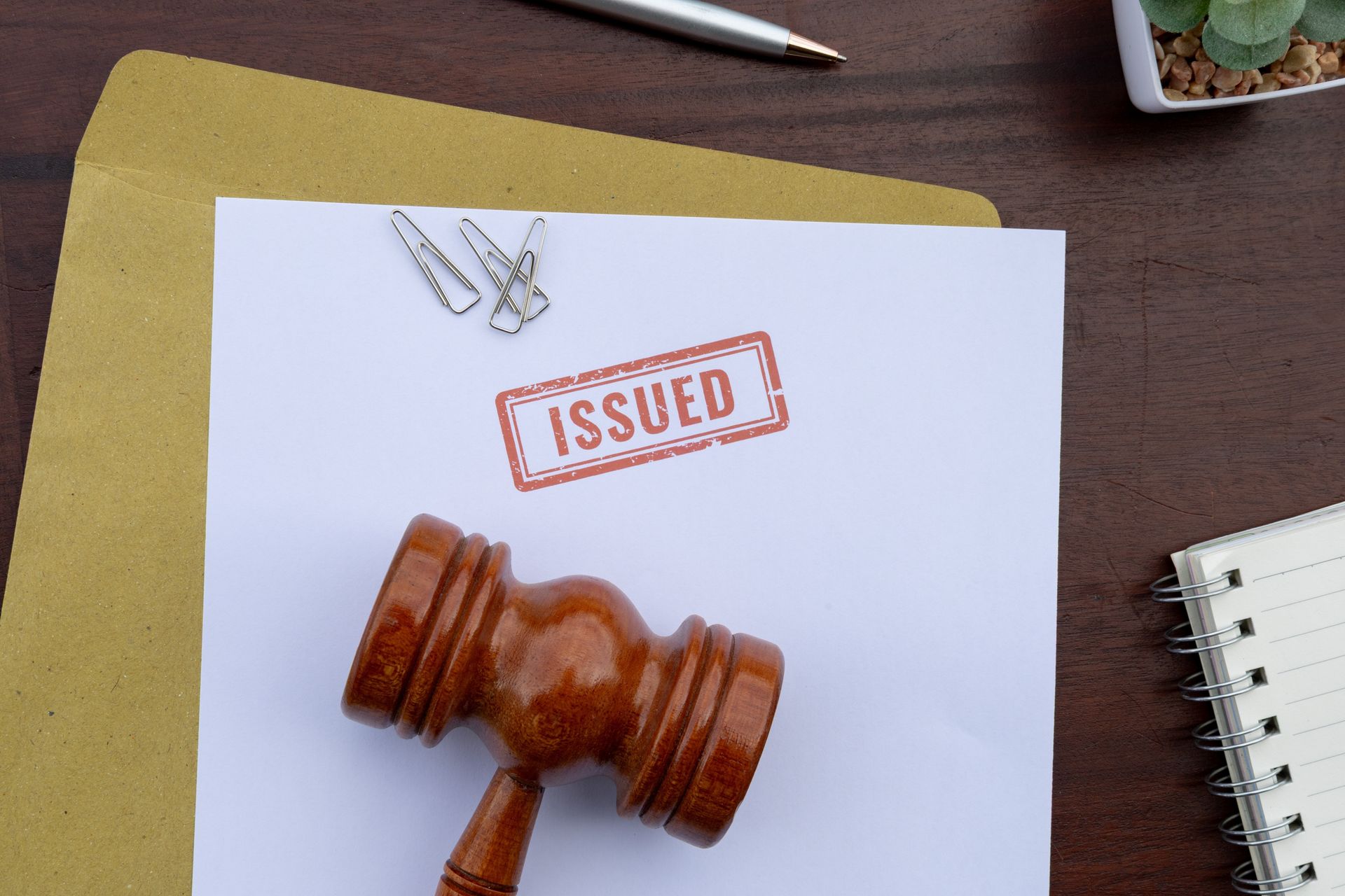 Skip Tracing - Gavel sitting on issues notice