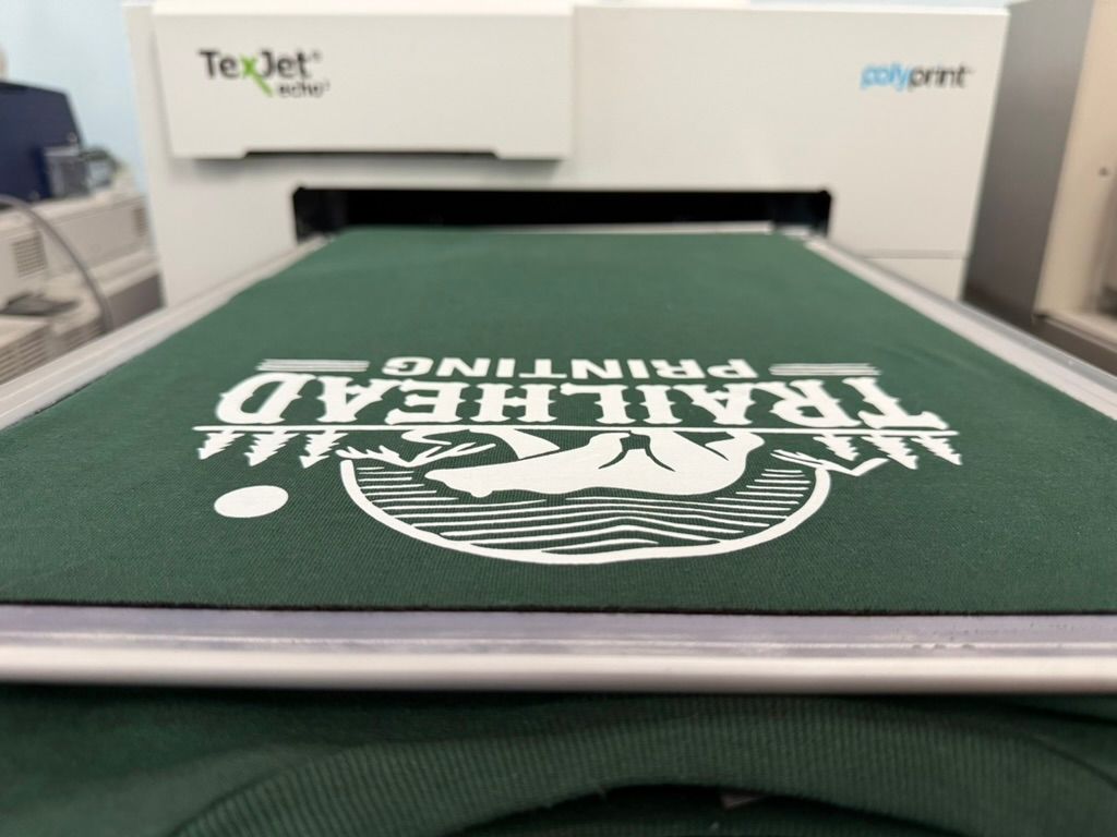 Green t-shirt with white 