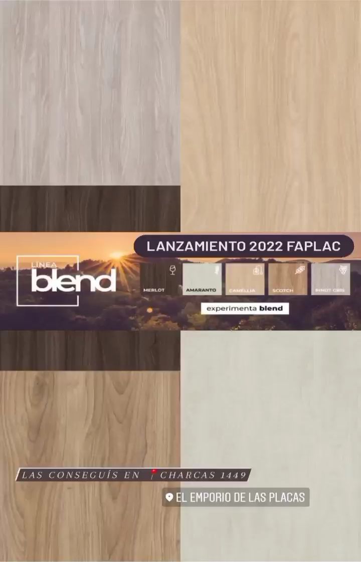 Un folleto para un piso de madera llamado Blend.