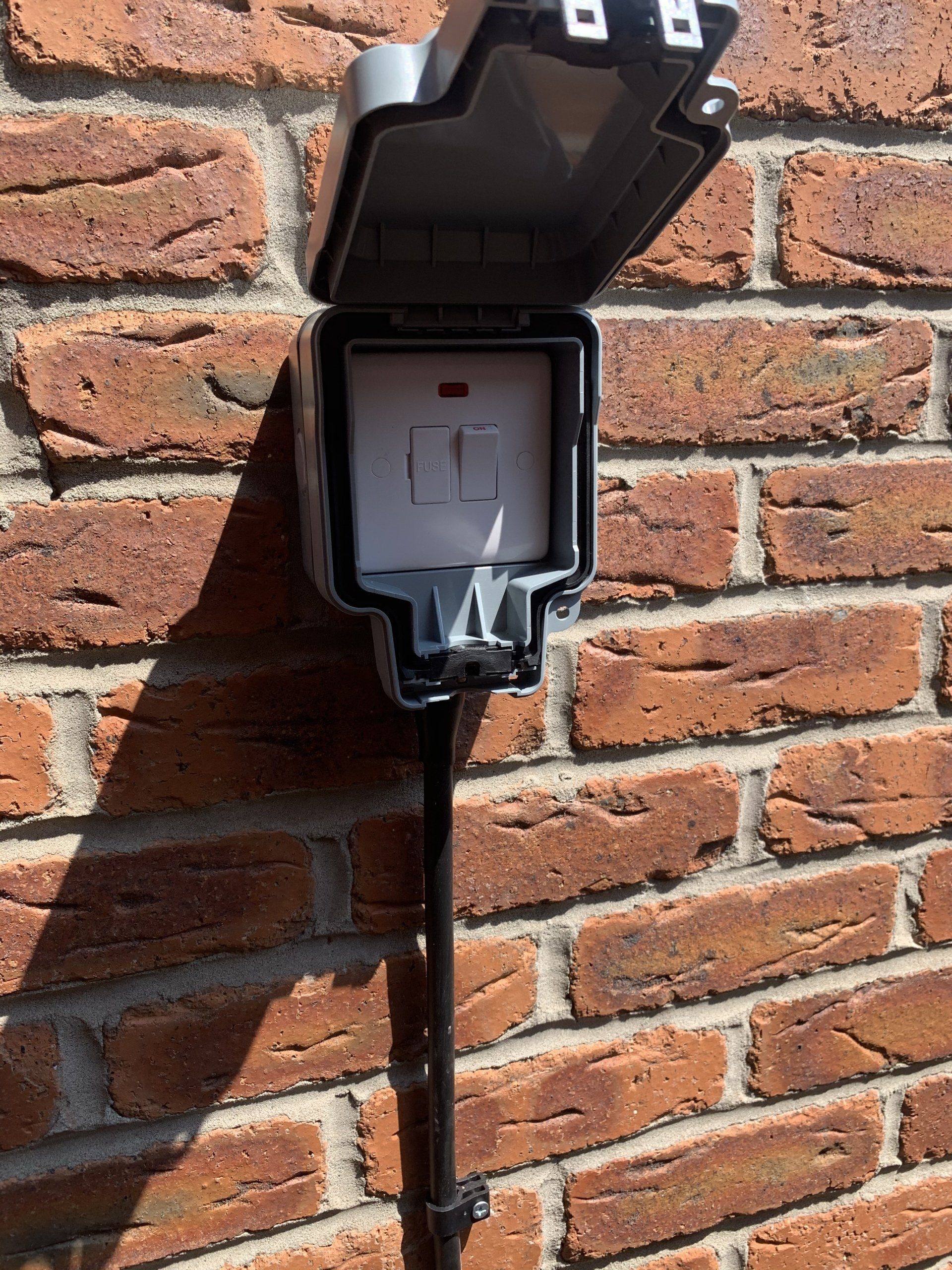 Outdoor sockets by your local electrician Warrington