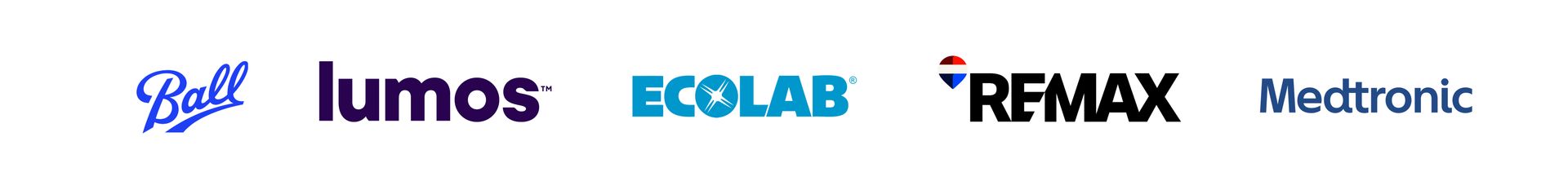 Ball, Lumos, ECOLab, RE/MAX, Medtronic