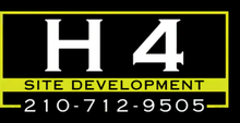 H4 Site Development logo: white
