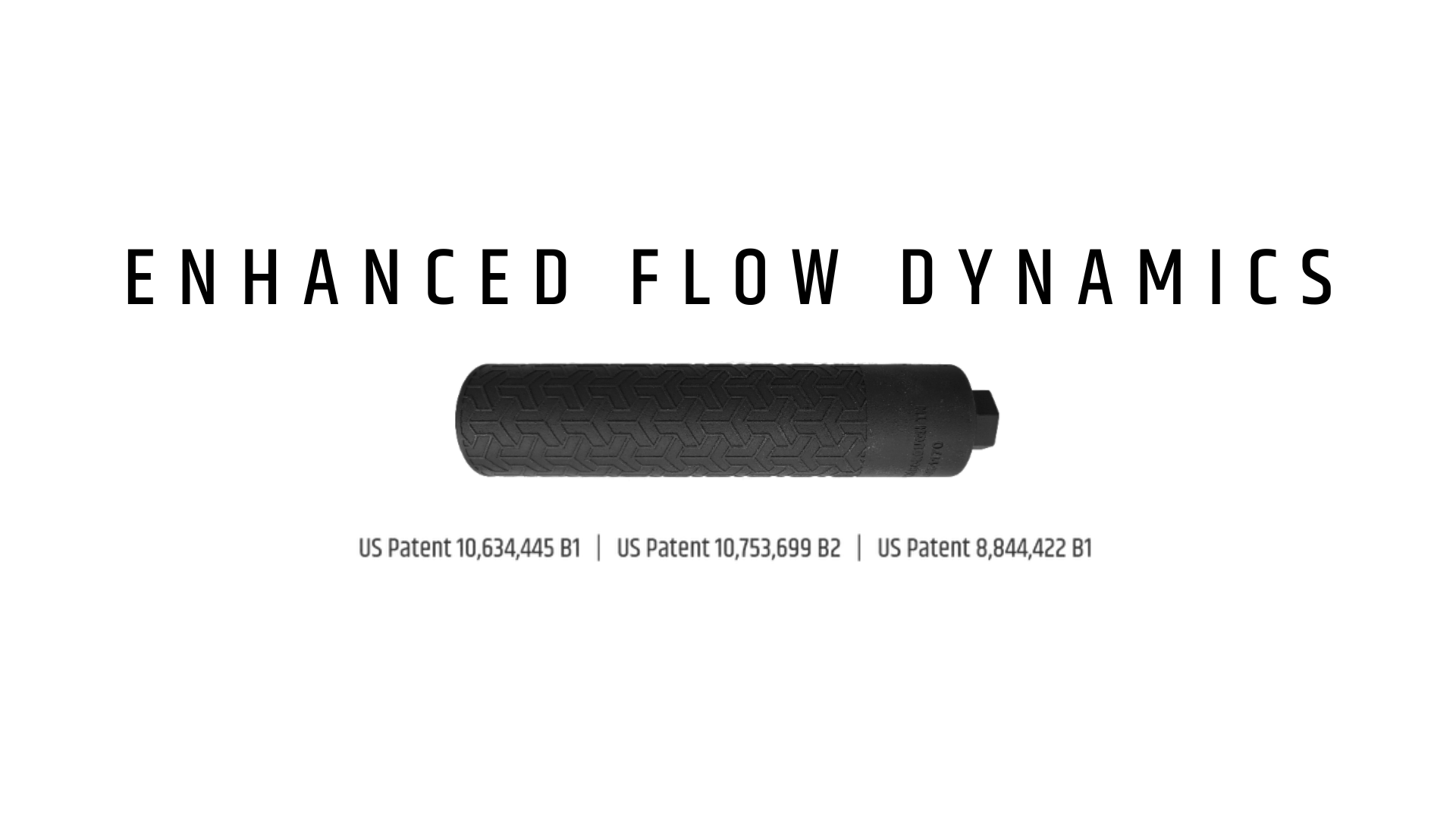 A black and white logo for enhanced flow through dynamics