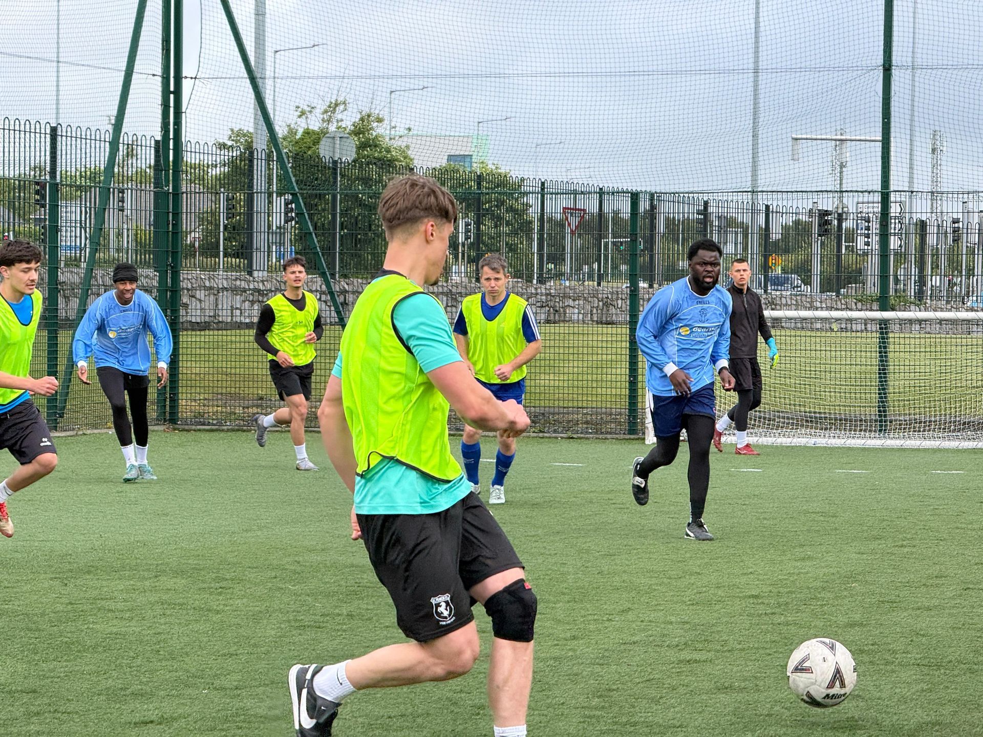 Group of guys playing 5 a side football