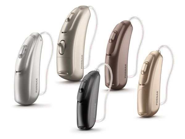 multiple size and color hearing aids