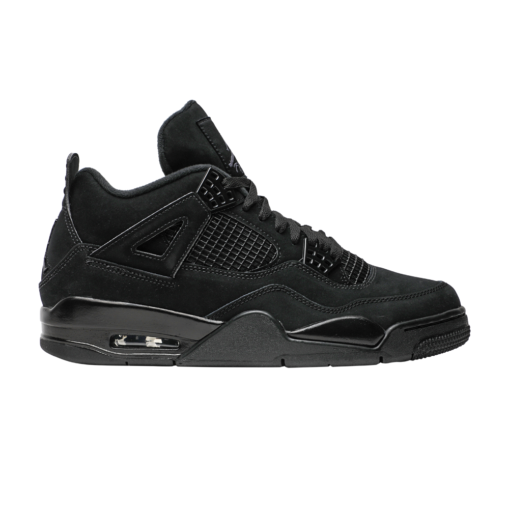 Black Air Jordan 4 sneaker.