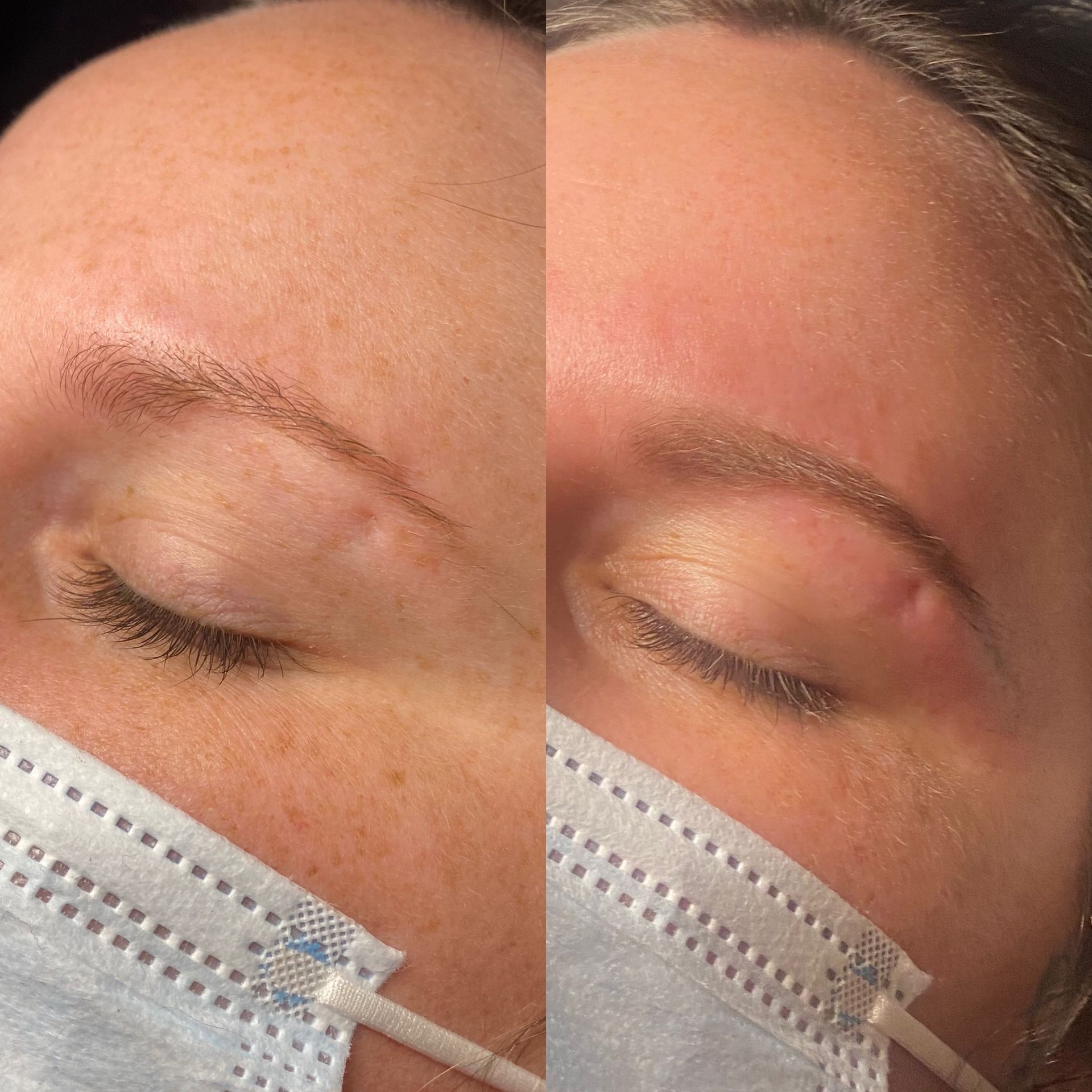 Brow wax and tint example