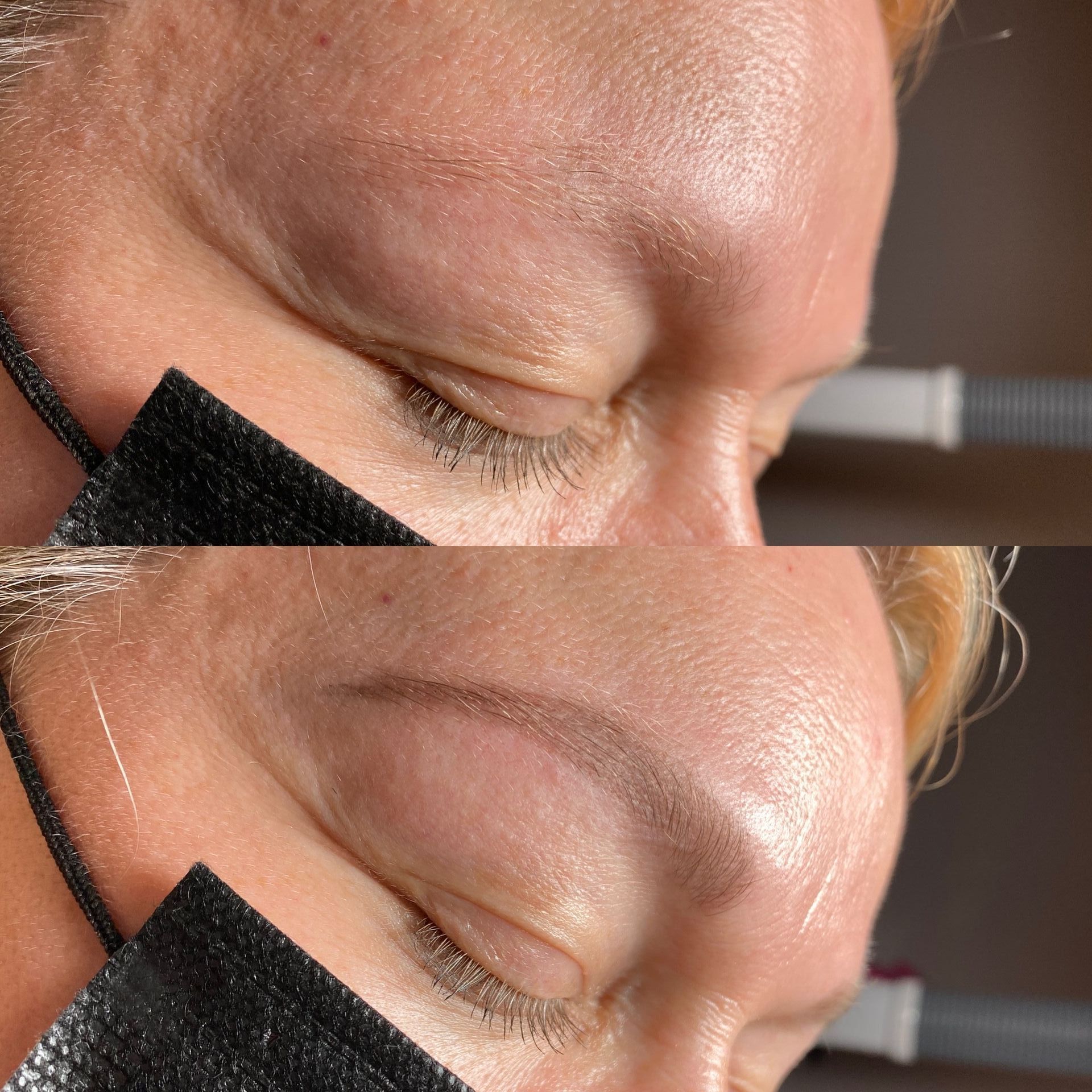 Brow wax and tint example