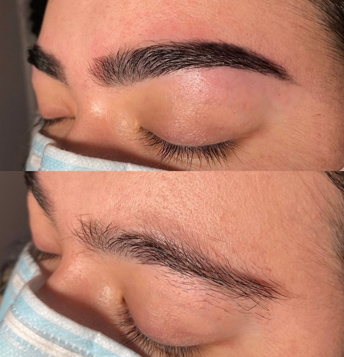 Brow wax and tint example