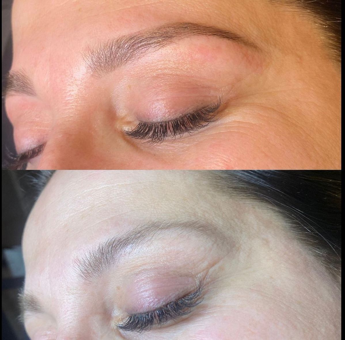 Brow wax and tint example