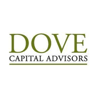 The logo for dove capital advisors is green and white.
