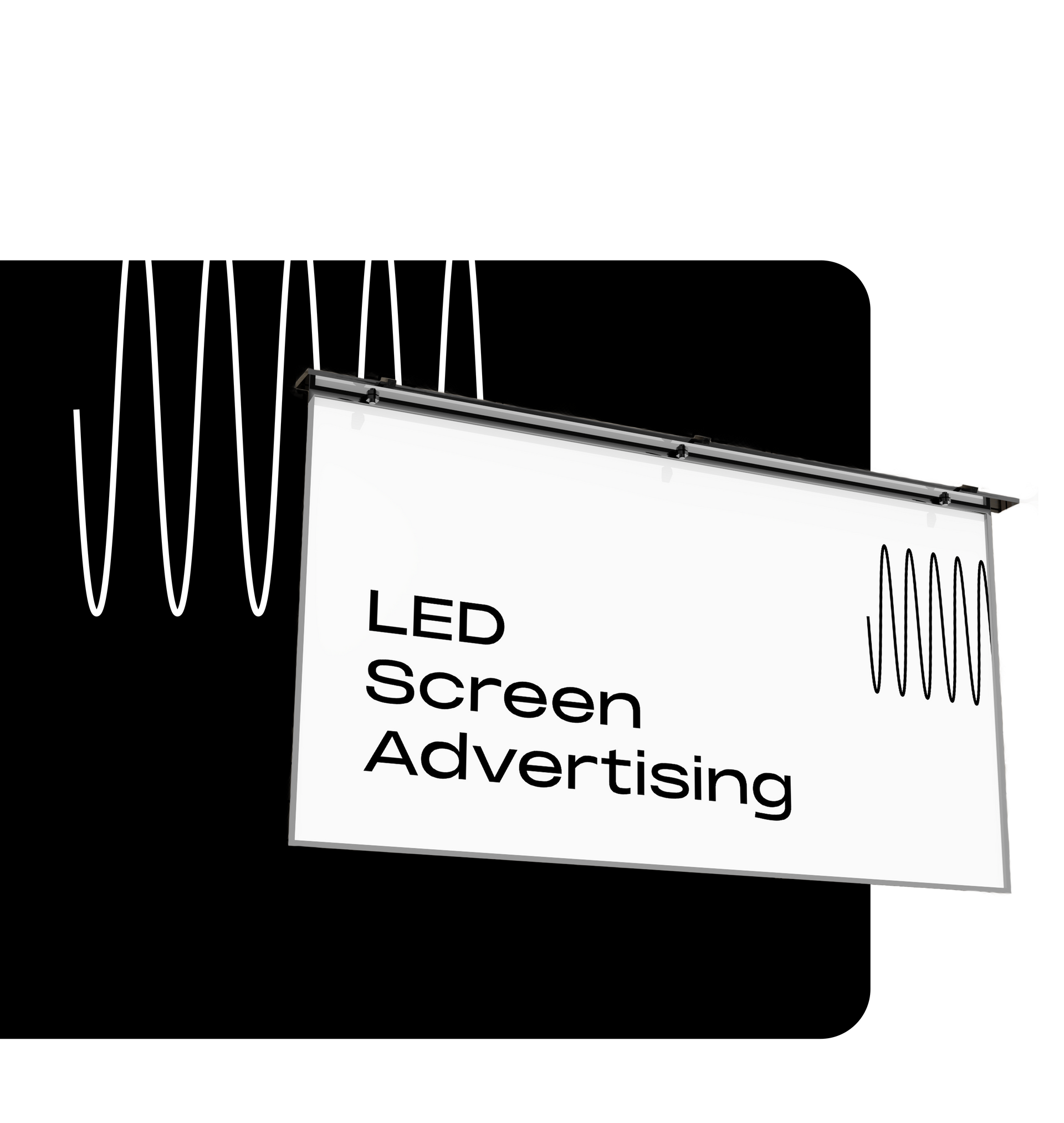 LED-scherm met de tekst 