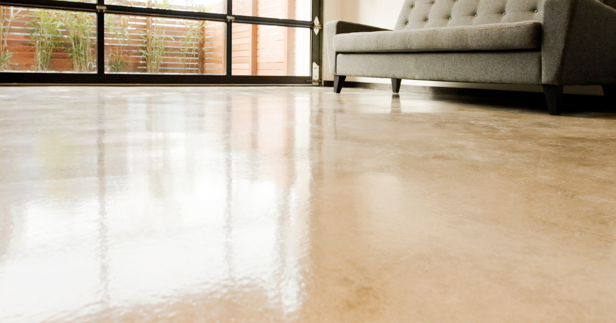 Polished concrete flooring