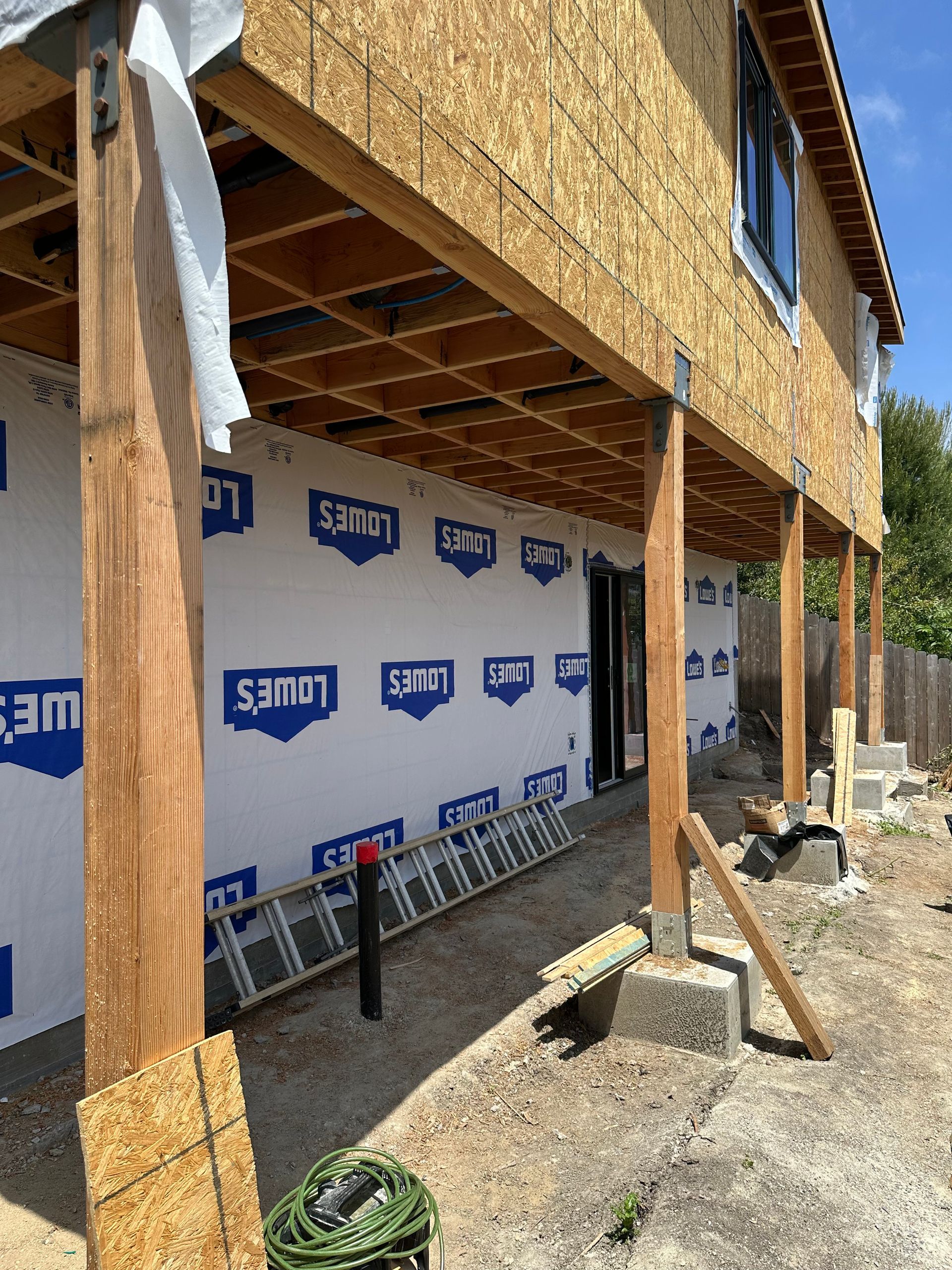 Home during a complete remodel