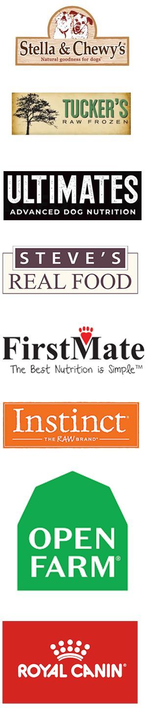 A row of logos including steve 's real food and open farm