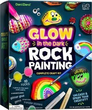 Glow in the dark rock painting complete craft kit