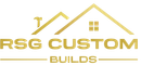The RSG Custom Builds logo features a house with a roof and a hammer, representing craftsmanship and home remodeling.