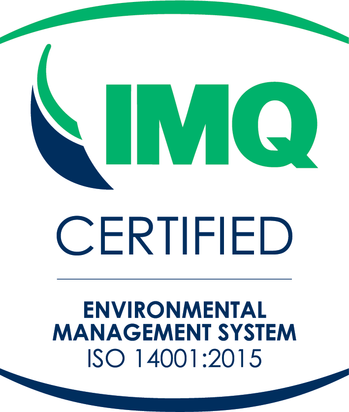 Un sistema di gestione ambientale certificato iso 14001:2015 logo