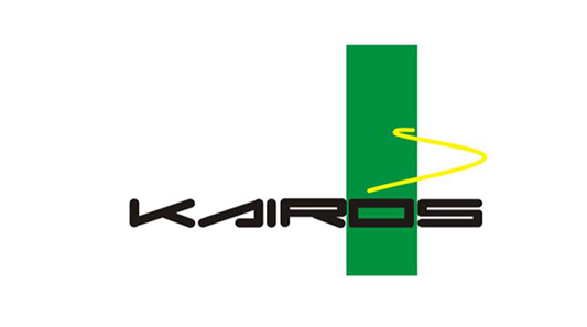 Un logo verde e nero per kairos su uno sfondo bianco