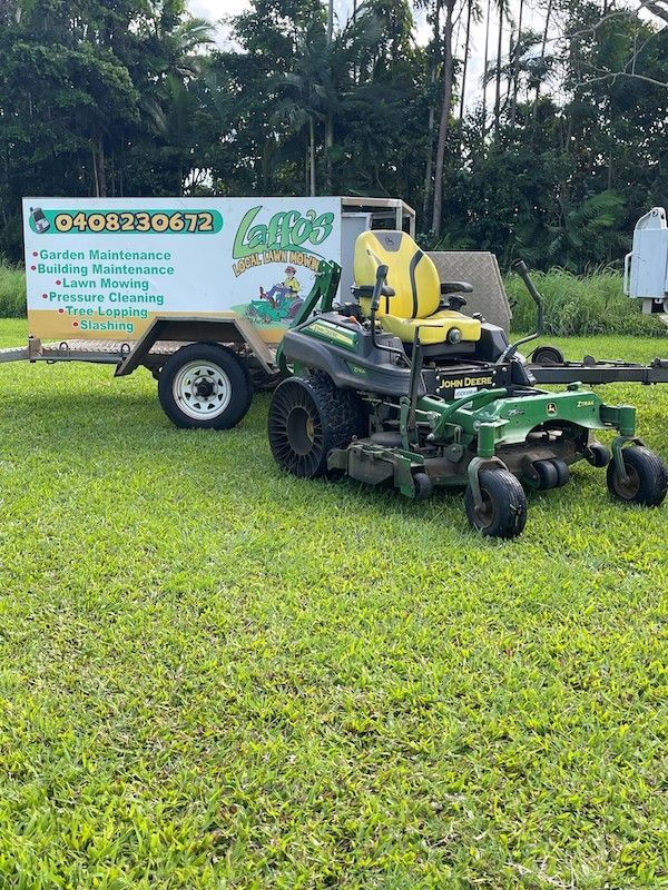 Gardener Beginning to Mow the Lawn — Gardeners in Innisfail, QLD