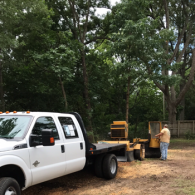 caldwell tree service truck on job site