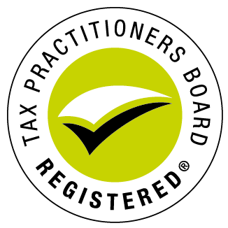 A tax practitioners board registered logo with a check mark