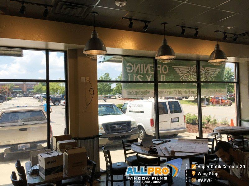 commercial building window tinting Cary NC