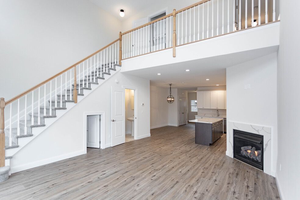 The Port Jefferson-Unfurnished Living room with stair case