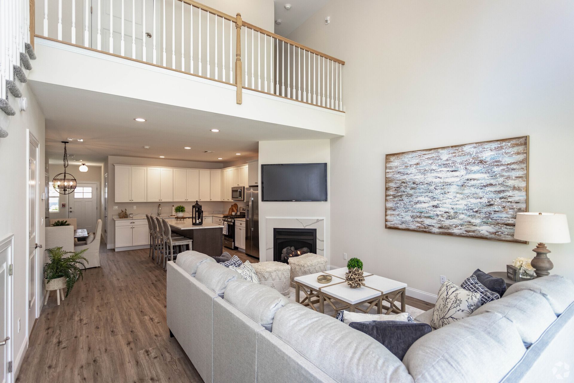 The Stony Brook- Living room with sofa and paiting