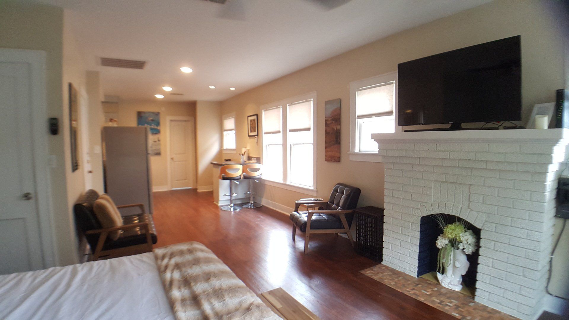 Living area with bed