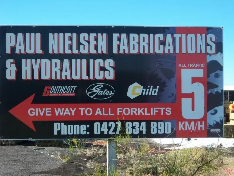 Signage of Paul Nielsen Fabrications & Hydraulics — Hydraulic Repairs in Ballina, NSW