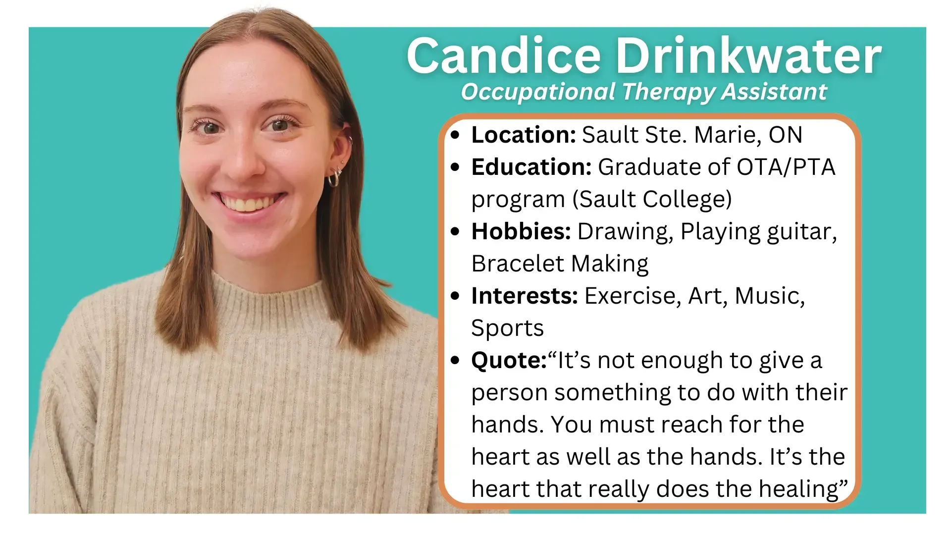 Serving Sault Ste. Marie, Sudbury & Espanola, ON. OTA/PTAs provide supervised physical and cognitive therapy support for.