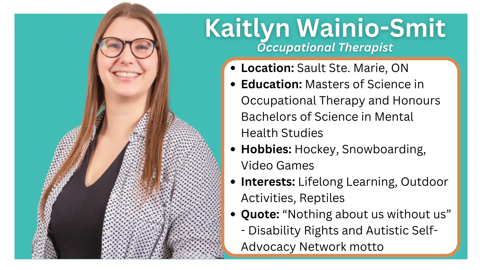 Serving Sault Ste. Marie & Sudbury. We help adults and children overcome injuries, mental health issues, & life challenges.