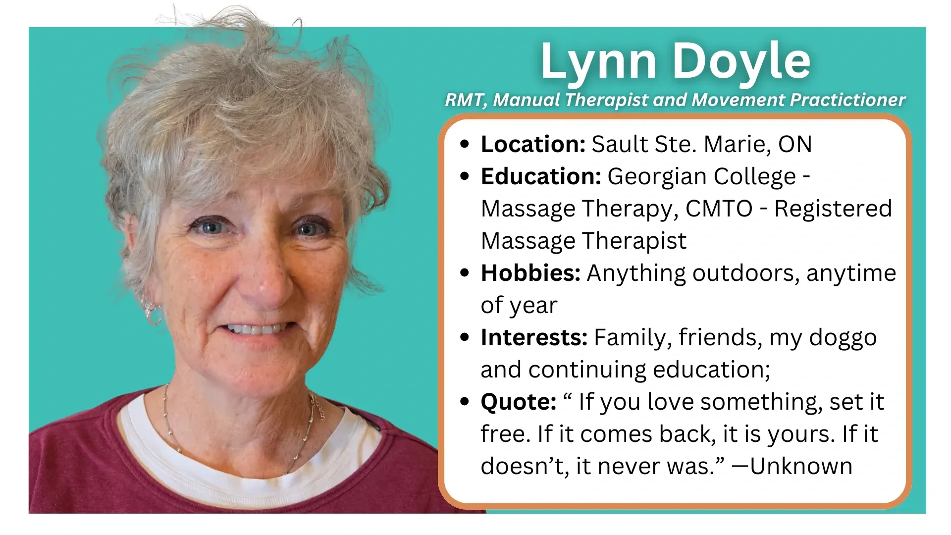 Located in Sault Ste. Marie, ON. Registered massage therapy for Rehab, pain relief, stress reduction, & injury recovery.