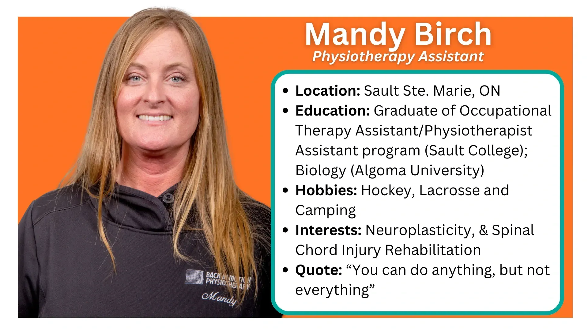 Serving Sault Ste. Marie, Sudbury & Espanola, ON. OTA/PTAs provide supervised physical and cognitive therapy support for.