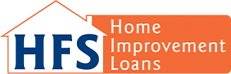 A logo for home improvement loans with a house on it