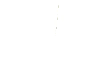 Thin, yellow-green line curving slightly down from top center to bottom.