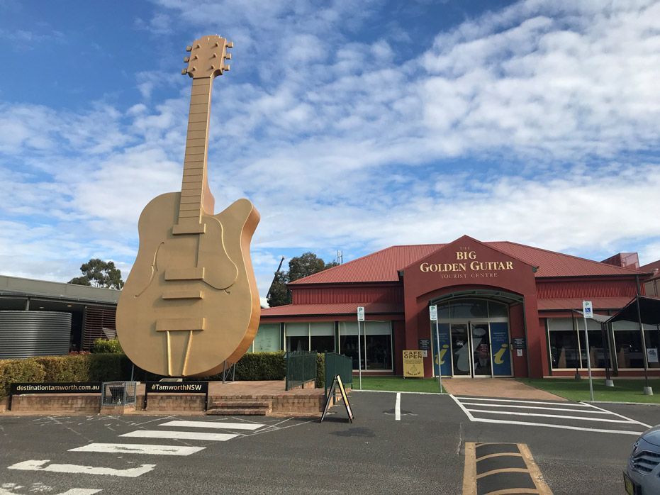 Big Golden Guitar — Building Services in Tamworth