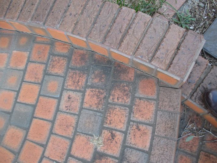 Cracking Red Block Pavior — Edwards & Froud Building Services Pty Ltd in West Tamworth, NSW