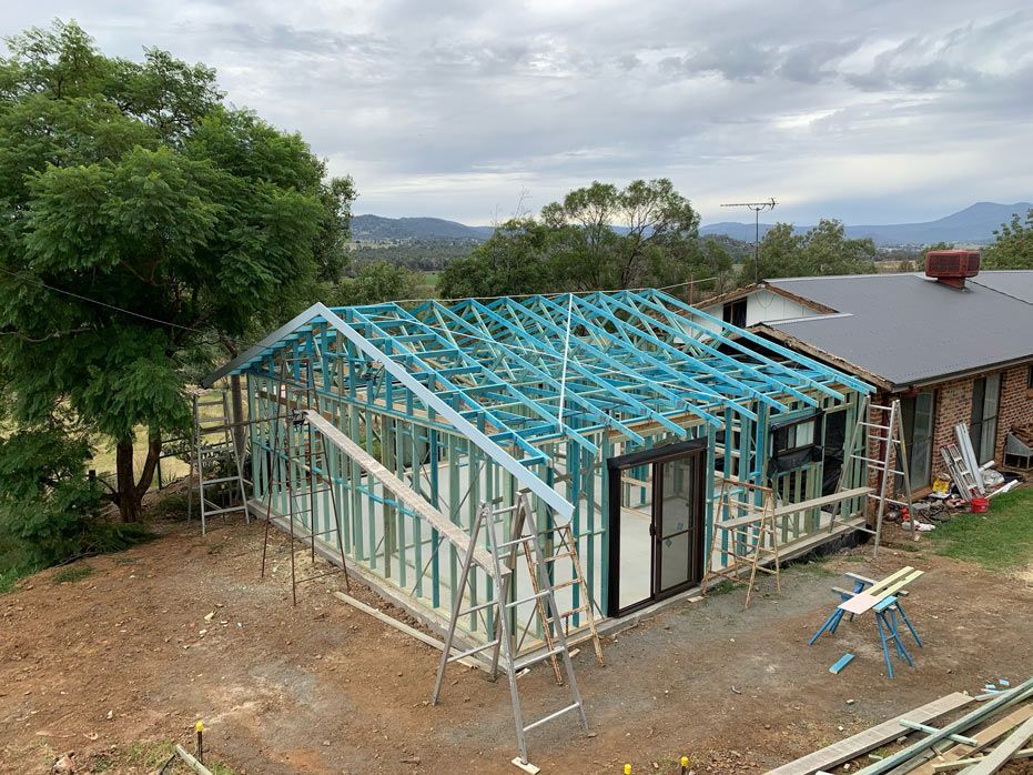 House Extension Under Construction — Building Services in Tamworth