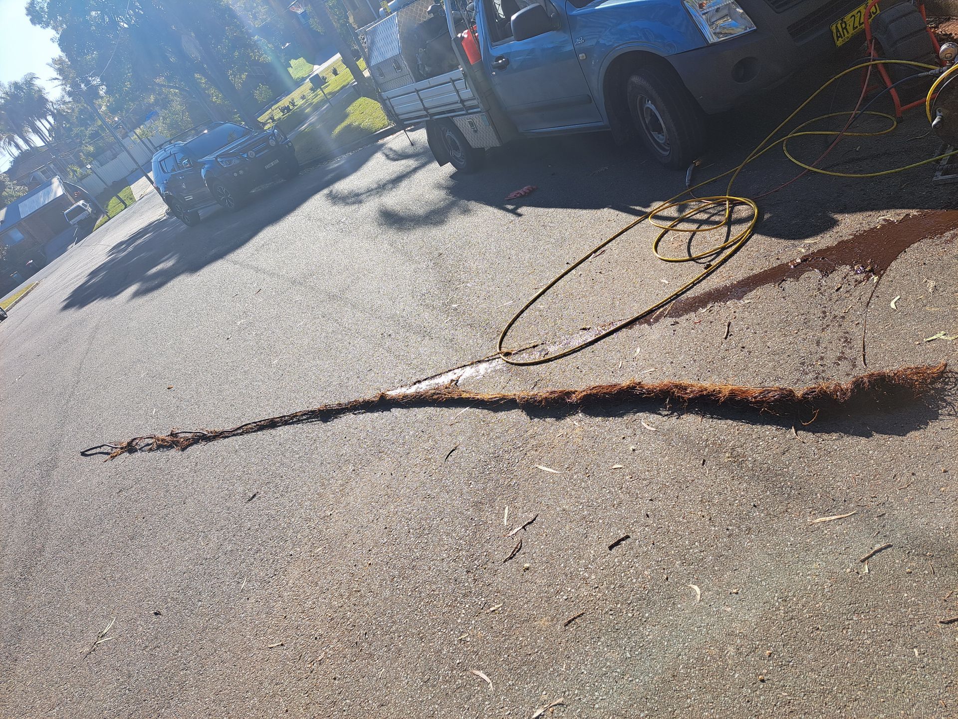 Blocked drain residue outside a residence — All About Quality Plumbing Services In Newcastle, NSW