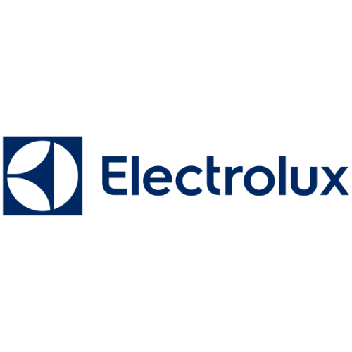 Le logo electrolux est sur fond blanc.